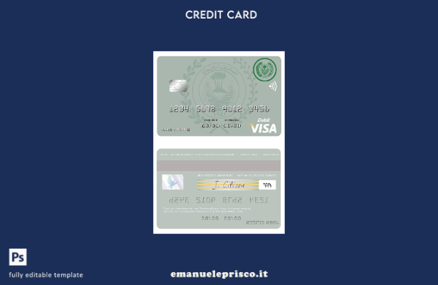 modello di carta di debito visto Iraq Rafidian Bank in stile verificato